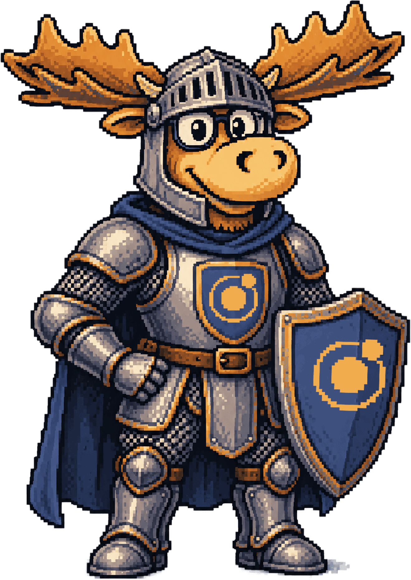 Atomic Glue security knight moose mascot